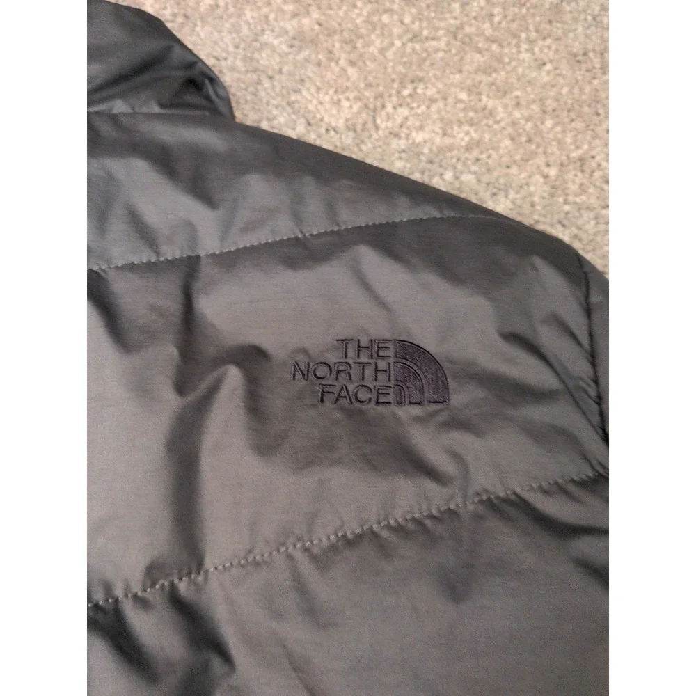 The North Face Mens Tamburello Puffer Jacket Grey Quilted Full Zip Medium